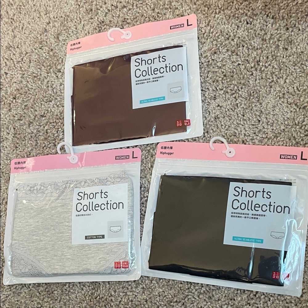 Uniqlo Women's Shorts Collection Hiphugger Panties (bundled sell)